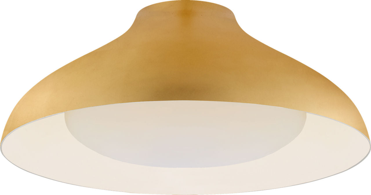 Agnes 18" Flush Mount | Gild | Soft White Glass