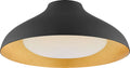 Agnes 18" Flush Mount | Matte Black | Soft White Glass