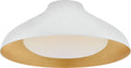 Agnes 18" Flush Mount | Plaster White | Soft White Glass