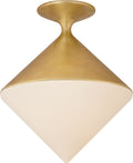 Sarnen Small Flush Mount | Gild | White Glass