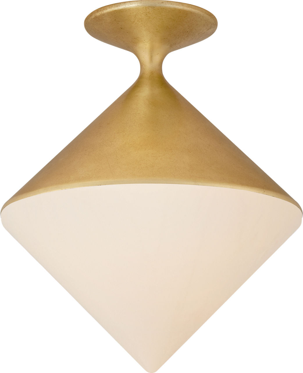 Sarnen Small Flush Mount | Gild | White Glass