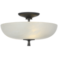 Pascal 14" Bowl Semi-Flush Mount | Bronze | Alabaster