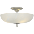 Pascal 14" Bowl Semi-Flush Mount | Polished Nickel | Alabaster