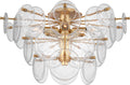 Loire Large Tiered Flush Mount | Gild | Clear Strie Glass