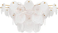 Loire Grande Flush Mount | Gild | White Strie Glass