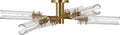 Casoria XL Radial Flush Mount | Hand-Rubbed Antique Brass | Clear Glass
