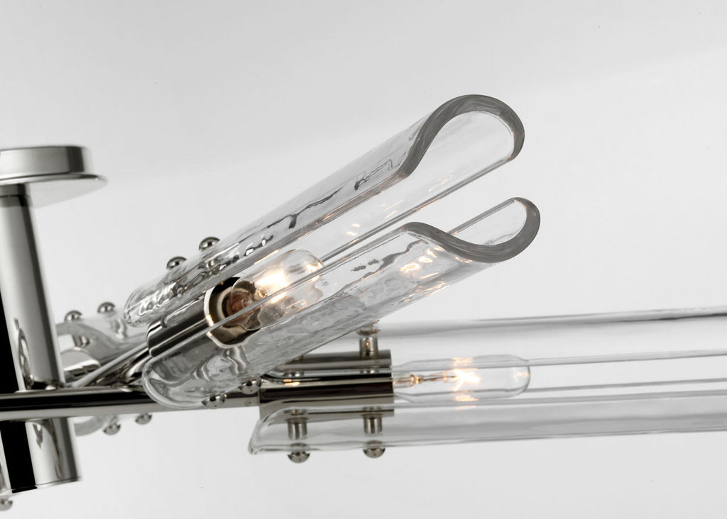 Casoria XL Radial Flush Mount | Polished Nickel | Clear Glass