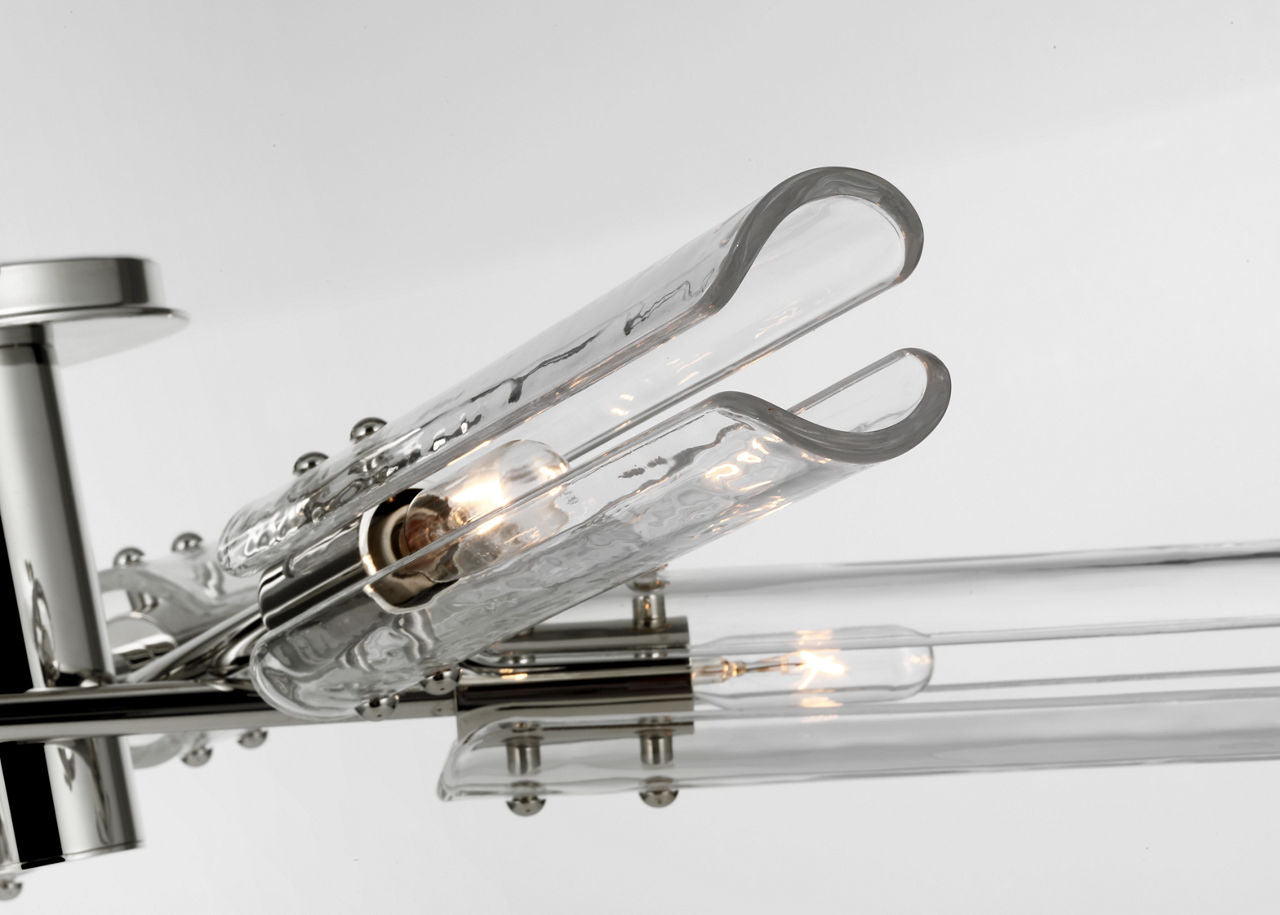 Casoria XL Radial Flush Mount | Polished Nickel | Clear Glass