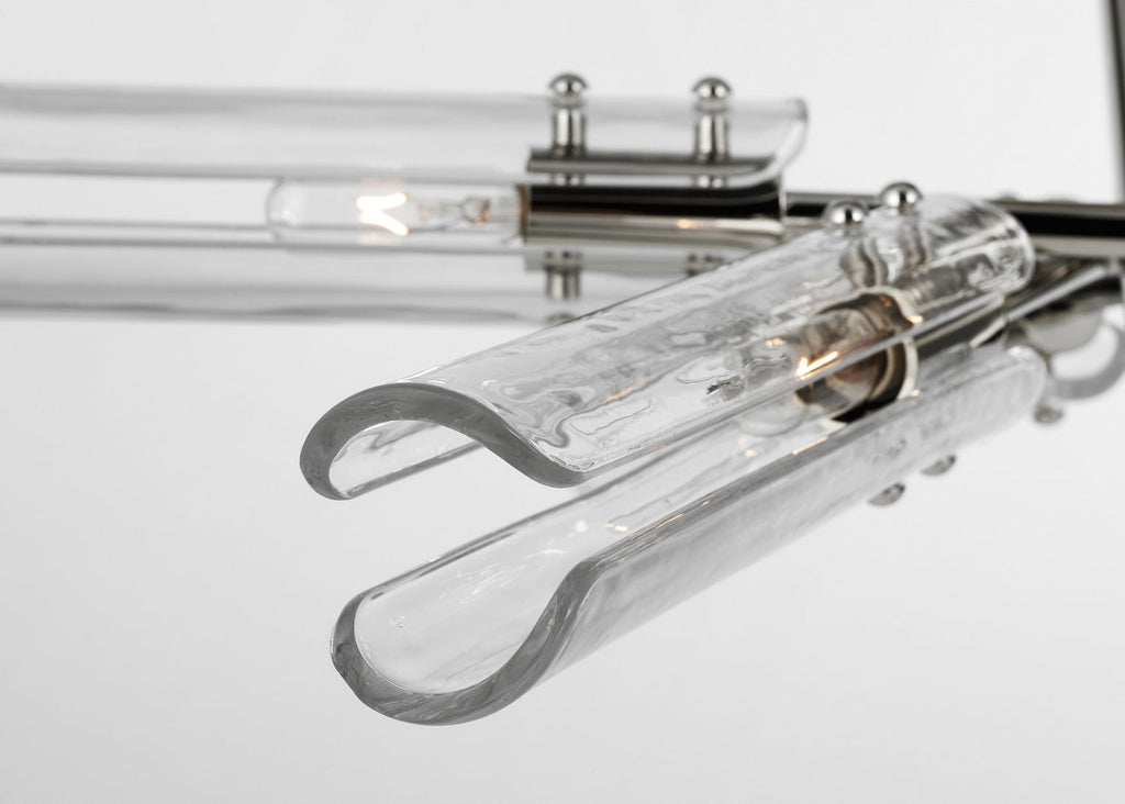 Casoria XL Radial Flush Mount | Polished Nickel | Clear Glass