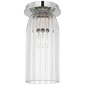 Asalea Monopoint Flush Mount | Polished Nickel | Clear Glass