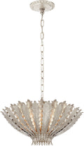 Hampton Small Chandelier | Burnished Silver Leaf