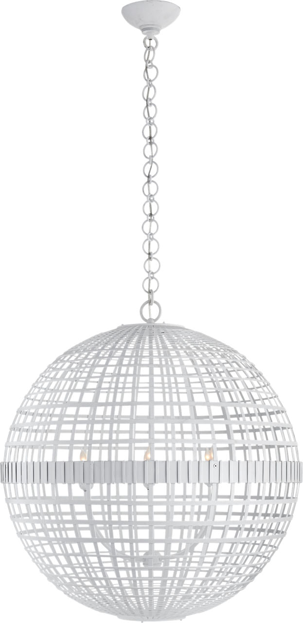 Mill Large Globe Lantern | Plaster White