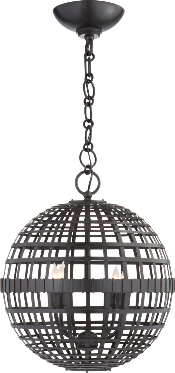 Mill Small Globe Lantern | Aged Iron