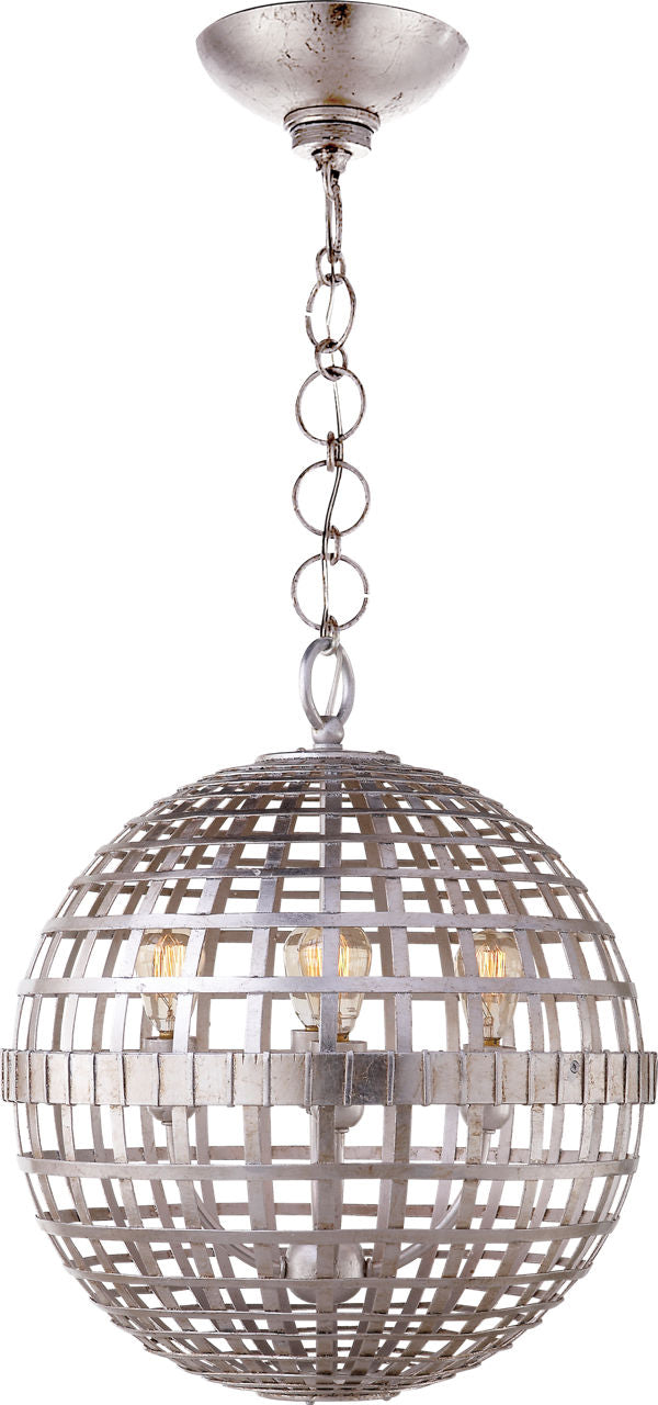 Mill Small Globe Lantern | Burnished Silver Leaf