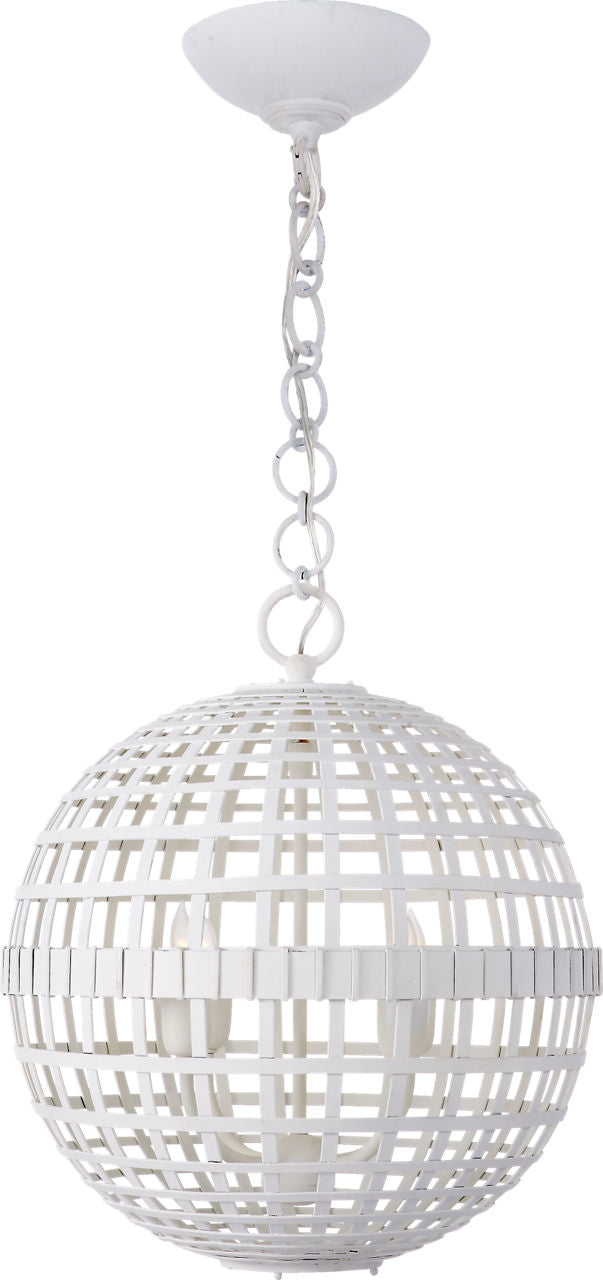 Mill Small Globe Lantern | Plaster White