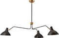 Charlton Large Triple Arm Chandelier | Black
