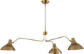 Charlton Large Triple Arm Chandelier | Hand-Rubbed Antique Brass