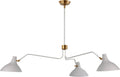 Charlton Large Triple Arm Chandelier | White