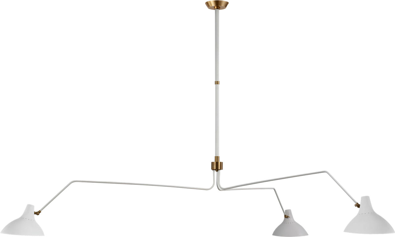 Charlton Grande Triple Arm Chandelier | White