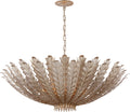 Hampton Large Chandelier | Burnished Silver Leaf