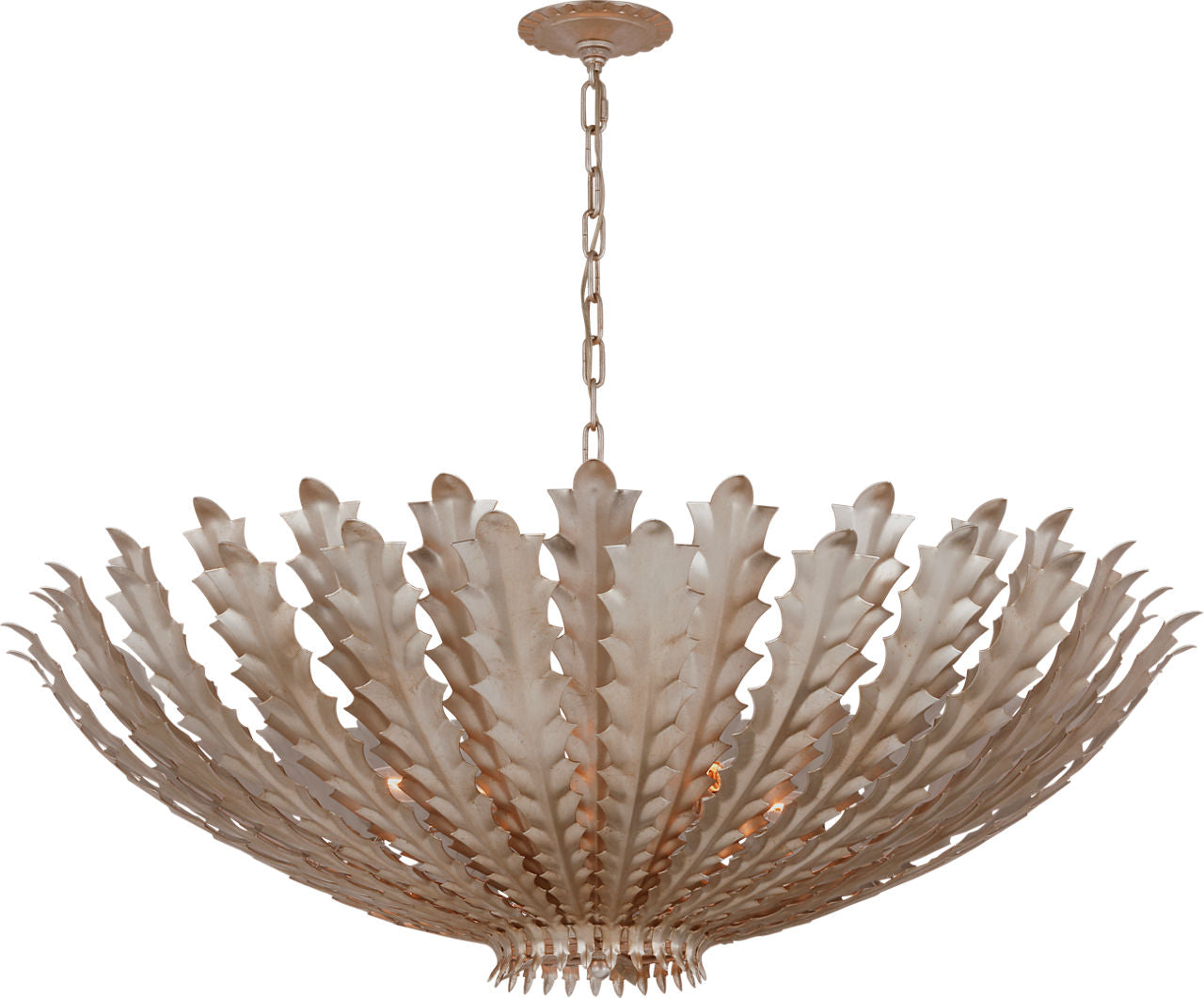 Hampton Extra Large Chandelier | Burnished Silver Leaf