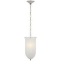 Rosehill 8" Pendant | Polished Nickel | White Strie Glass