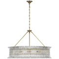 Rhine 36" Ring Chandelier | Hand-Rubbed Antique Brass | Crystal