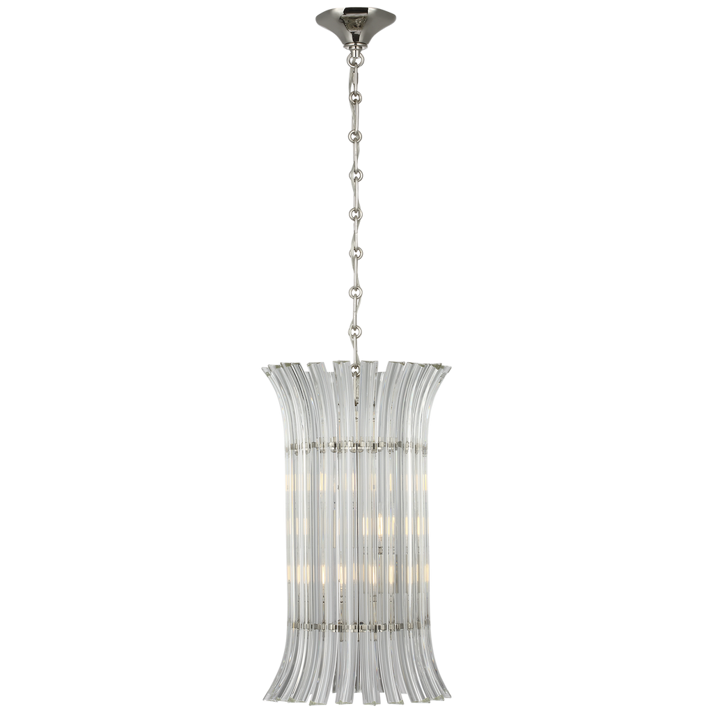 Rhine 12" Pendant | Polished Nickel | Crystal
