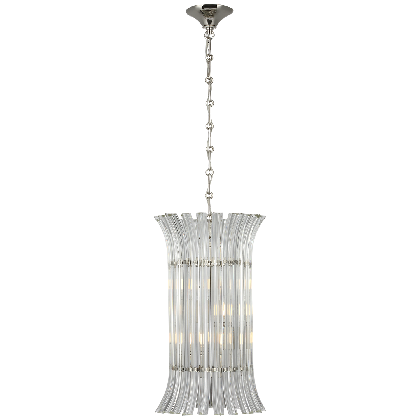 Rhine 12" Pendant | Polished Nickel | Crystal