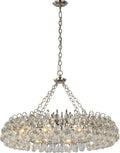 Bellvale Large Ring Chandelier | Polished Nickel | Crystal