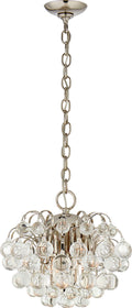 Bellvale Small Chandelier | Polished Nickel | Crystal