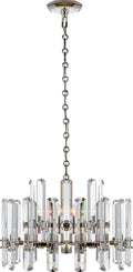 Bonnington Chandelier | Polished Nickel | Crystal