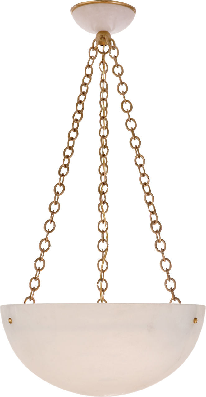 O'Connor Chandelier | Hand-Rubbed Antique Brass and Alabaster