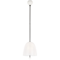 Brisa 13" Pendant | Bronze | White Strie Glass