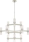 Margita Medium Chandelier | Polished Nickel | Clear Glass