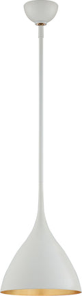 Agnes Small Pendant | Plaster White | Gild Interior