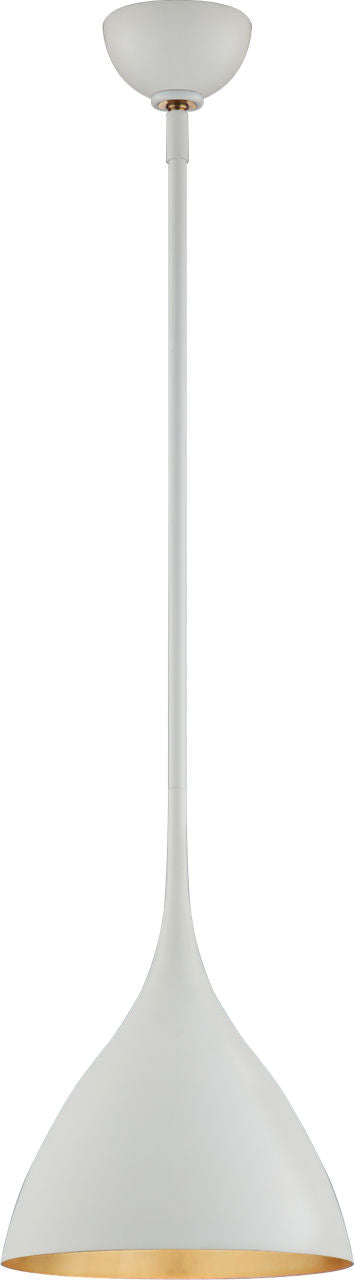 Agnes Small Pendant | Plaster White | Gild Interior