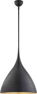 Agnes Medium Pendant | Matte Black | Gild Interior