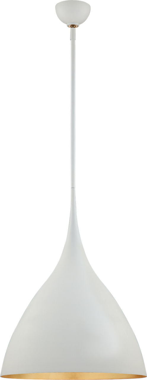 Agnes Medium Pendant | Plaster White | Gild Interior