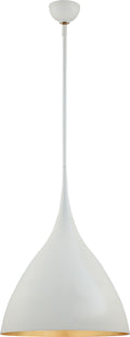 Agnes Medium Pendant | Plaster White | Gild Interior