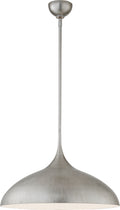 Agnes Large Pendant | Burnished Silver Leaf | White Interior