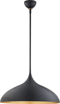 Agnes Large Pendant | Matte Black | Gild Interior