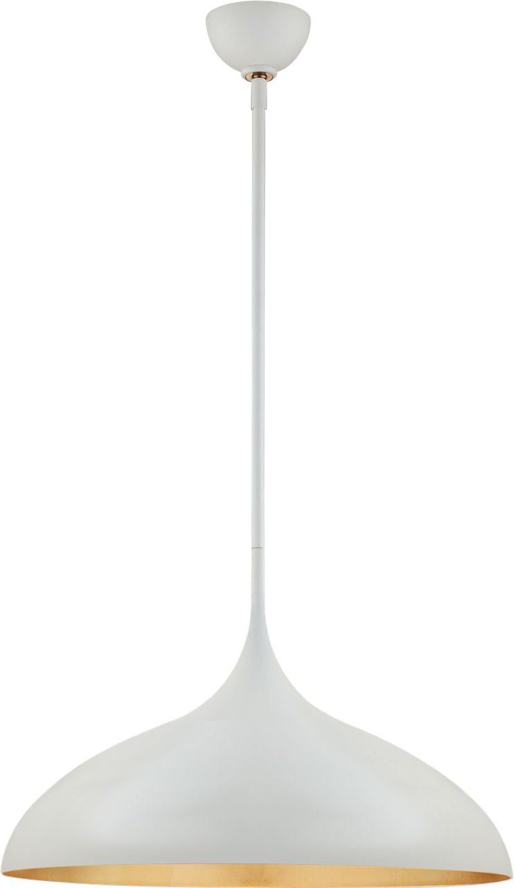 Agnes Large Pendant | Plaster White | Gild Interior
