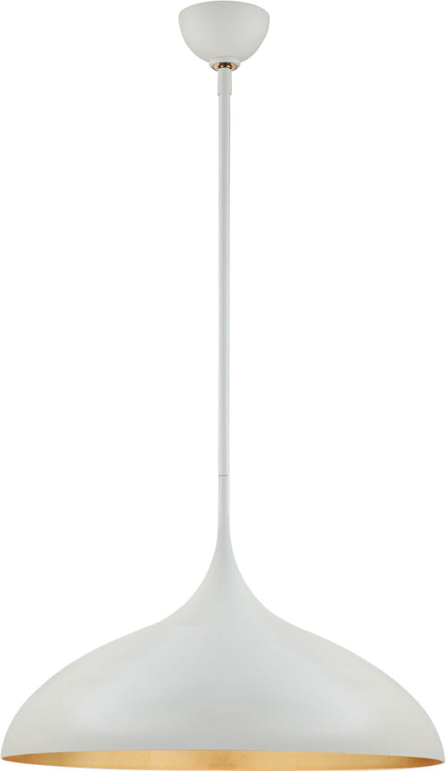 Agnes Large Pendant | Plaster White | Gild Interior