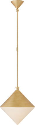 Sarnen Small Pendant | Gild | White Glass