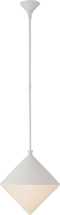 Sarnen Medium Pendant | Matte White | White Glass