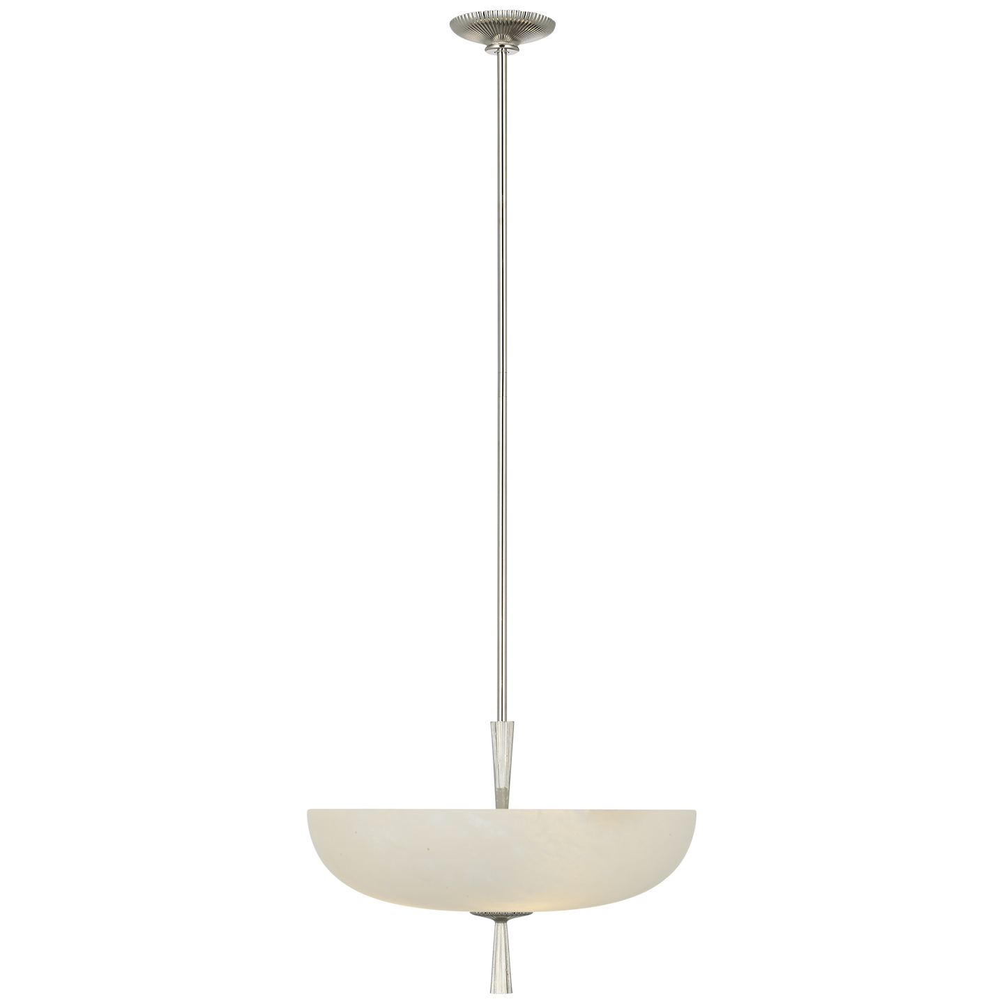 Pascal 19" Bowl Pendant | Polished Nickel | Alabaster
