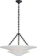Mollino Medium Tiered Chandelier | Bronze | Plaster White Shade