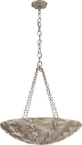 Benit Medium Sculpted Chandelier | Burnished Silver Leaf