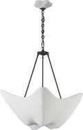 Cosima Medium Chandelier | Bronze | Plaster White Shade
